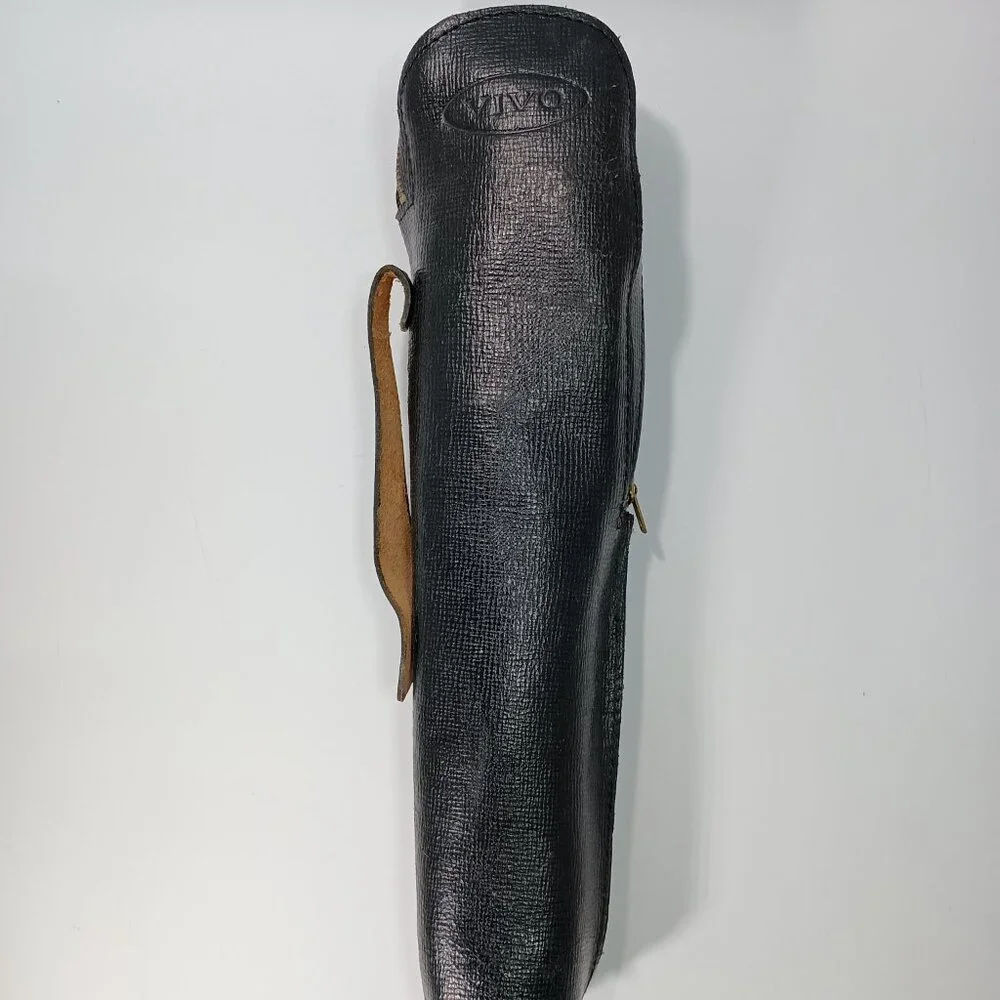 Vintage Mid Century Japan VIVO Telescoping Camera Tripod w/Original Leather Case